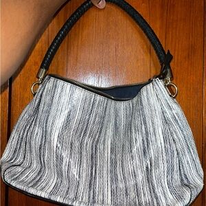 Stylish Cole Haan Black and White Shoulder Bag
